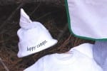 happy camper. Baby Cap by ONE on 1 Design