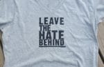 Leave The Hate Behind (Ladies V Neck) by ONE on 1 Design